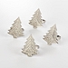 Art Deco Christmas Tree Napkin Rings, Set of 4