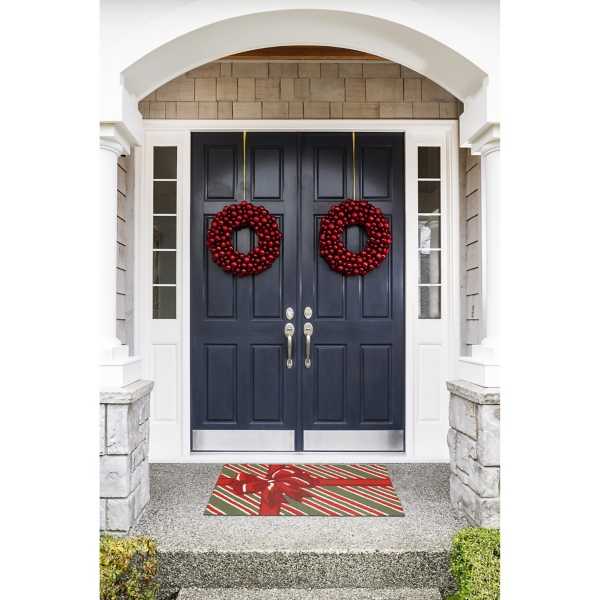 Red Green Giftbox Doormat, 24x36