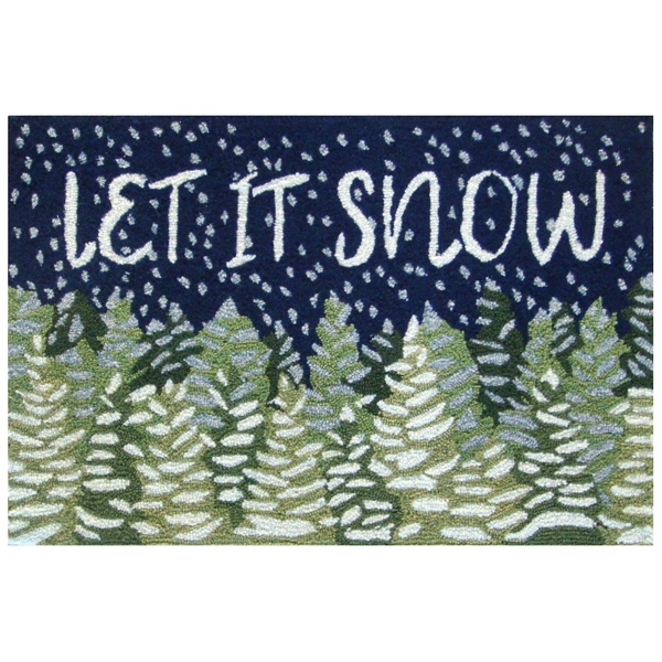 Midnight Let It Snow Doormat, 36x24