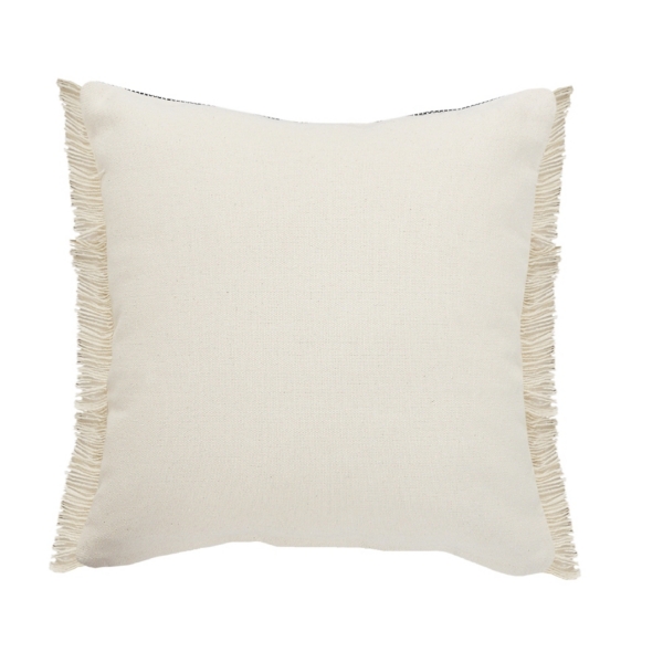 Natural Jute Braided Stripe Throw Pillow, 20 in.