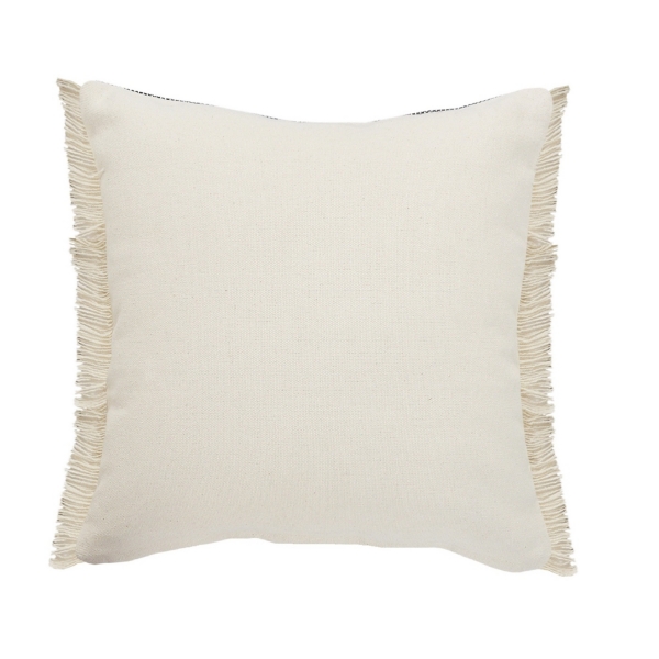 Natural Jute Braided Stripe Throw Pillow, 20 in.