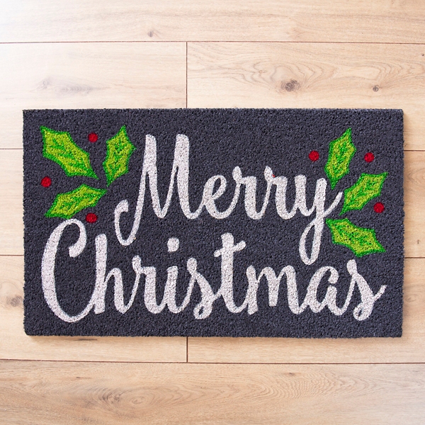 Holly Merry Christmas Doormat Kirklands Home