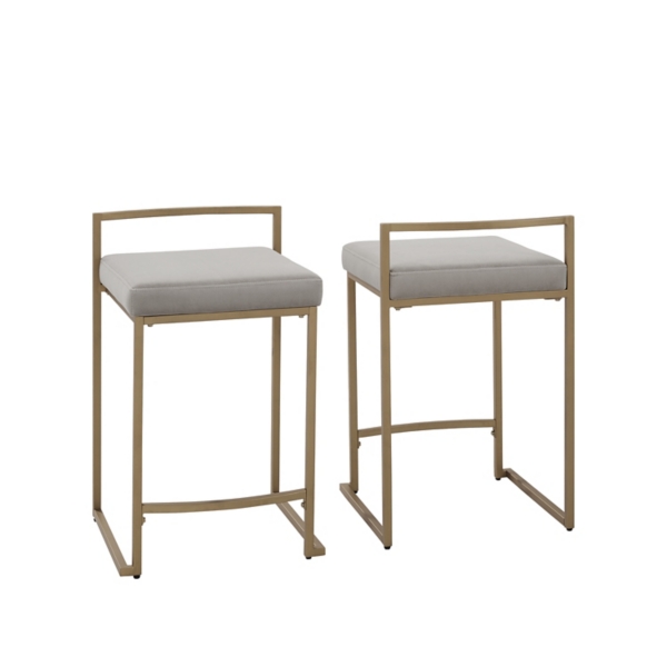 Grey and gold online counter stools