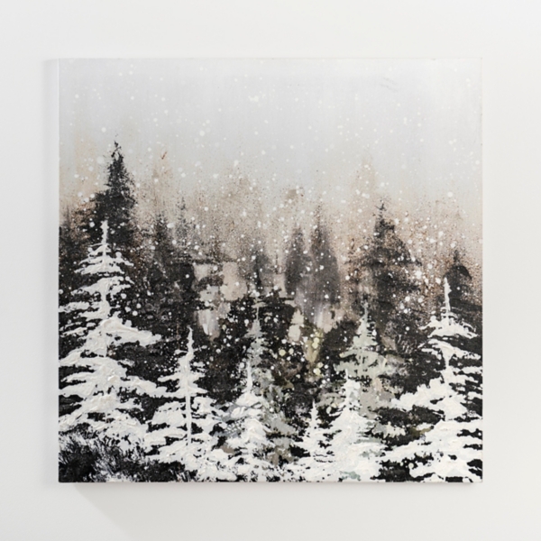 Snowy Forest Canvas Art Print | Kirklands Home