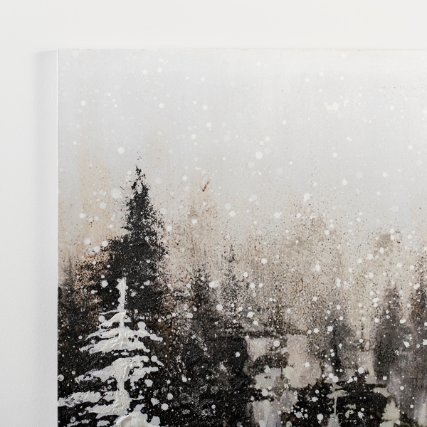 Snowy Forest Canvas Art Print