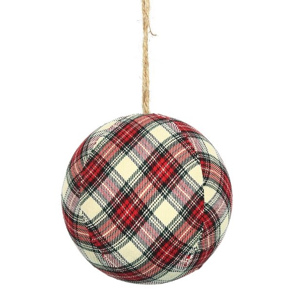 Rustic Plaid Ball 4-pc. Christmas Ornament Set | Kirklands Home