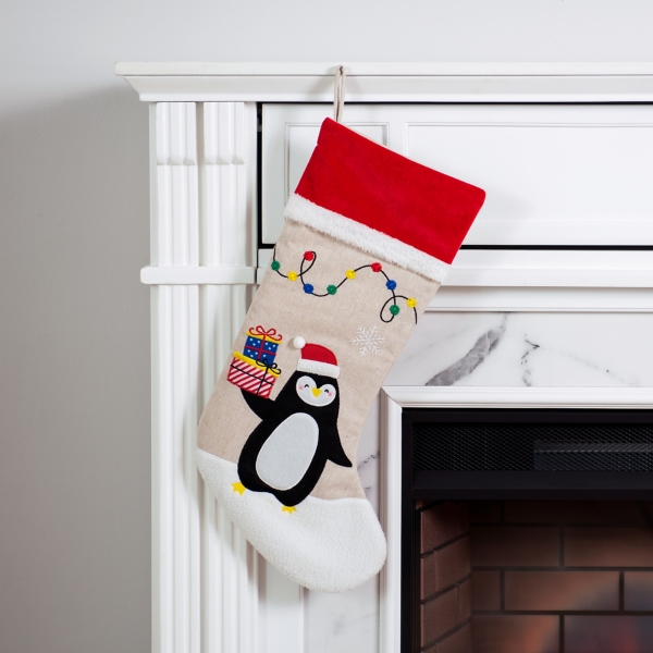 Christmas Penguin Stocking Kirklands Home