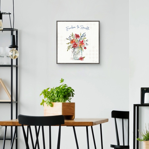 Floral Bouquet Freedom to Sparkle Canvas Art Print