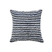 Blue Wispy Ways Tufted Stripes Cotton Pillow