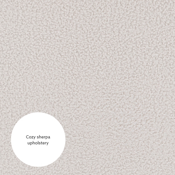 Ivory Faux Sherpa Tufted Accent Chair