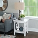Antique White X Side Frame Accent Table
