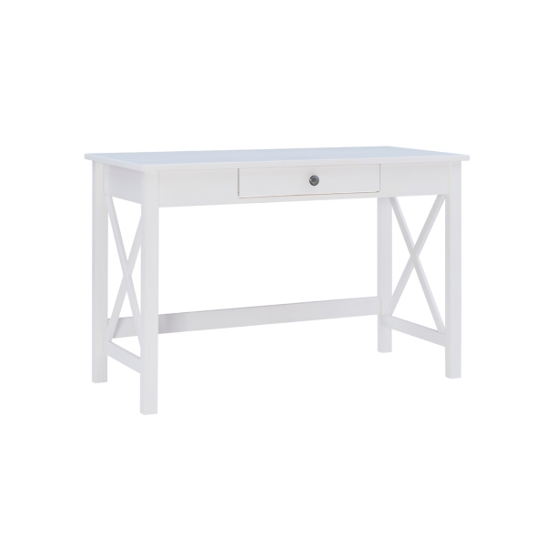 White Antique Pine X Frame Desk | Kirklands Home