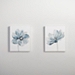 Blue Floral Sketch Canvas Art Prints, Set of 2
