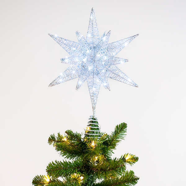 Silver Wire Star Christmas Tree Topper | Kirklands Home