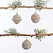 Beige Woven Ornaments, Set of 3