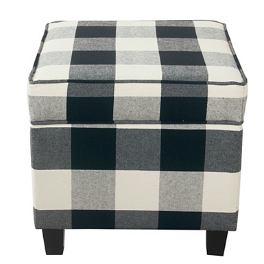 Buffalo plaid ottoman cover hotsell
