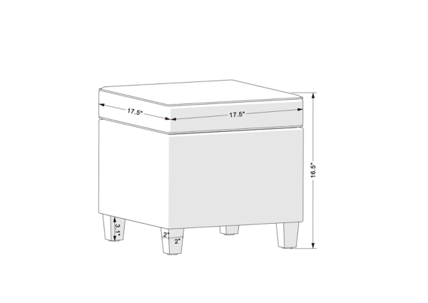 Blue and White Hometown Striped Storage Ottoman