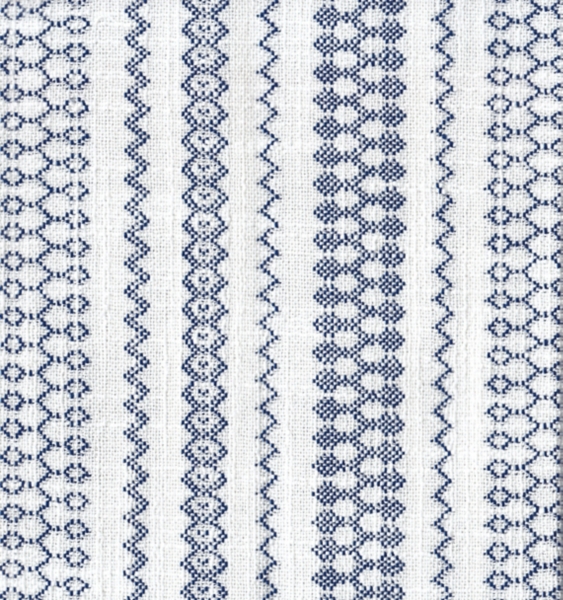 Blue and White Hometown Striped Storage Ottoman