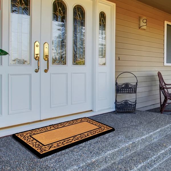 Natural and Black Abby Doormat, 48x30 in.
