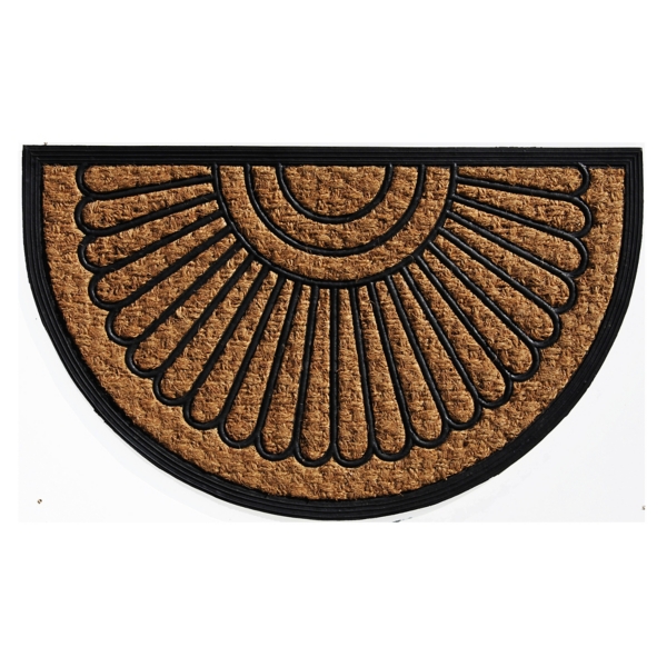 Sunburst Half Circle Coir Doormat Kirklands Home