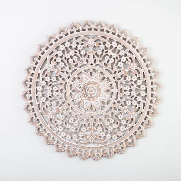 Natural Ornate Medallion Round Wall Plaque | Kirklands Home