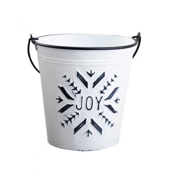 Joy Snowflake Christmas Bucket, 8 in. Kirklands Home