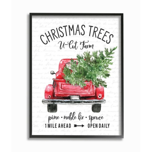 Red Truck Winter Pine Christmas Tree Wall Plaque | Kirklands Home