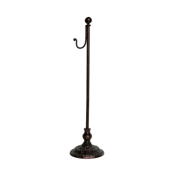 Small Black Iron Wreath Stand, 22 in.