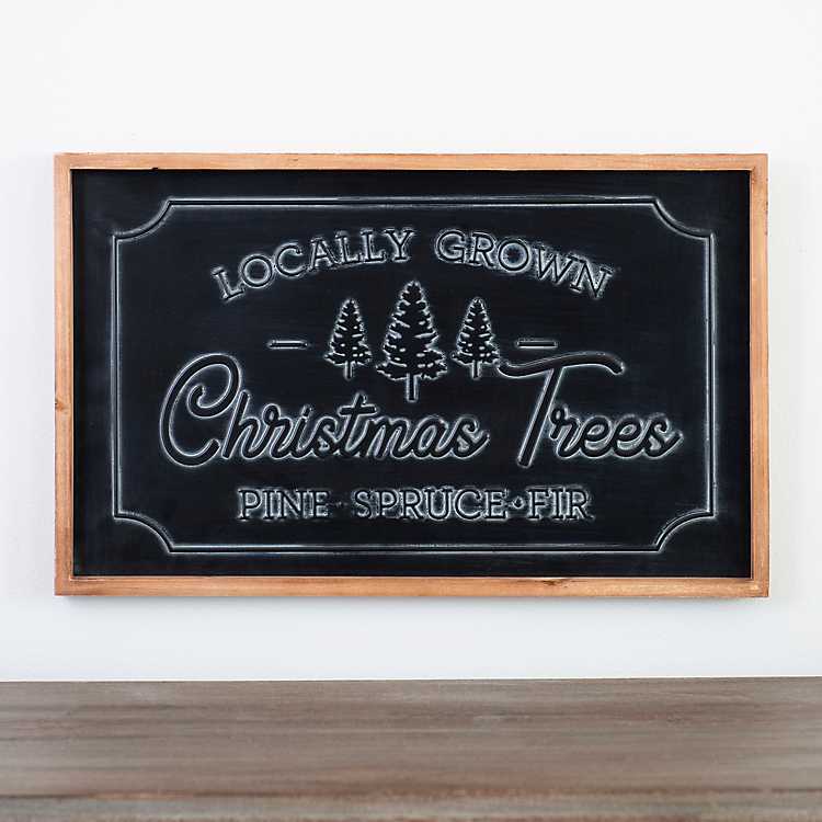 Metal Chalkboard Style Christmas Sign Decoration Most Wonderful Time Plaque 