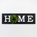 Home with Wreath Black Shutter Wall Plaque