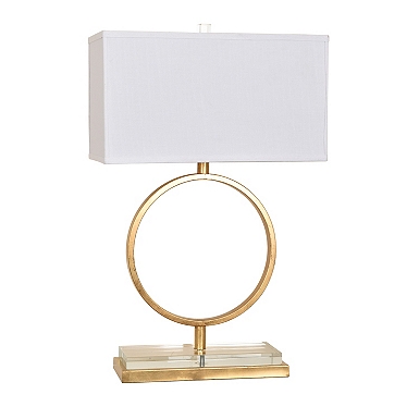 Gold circle table store lamp