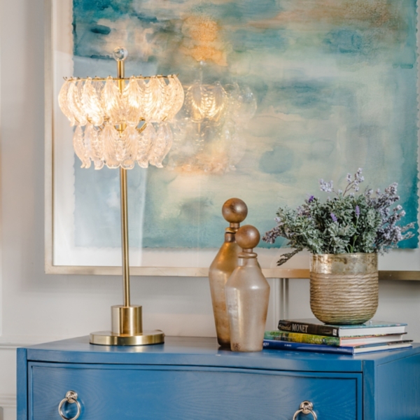 Crystal Feather Gold Stem Table Lamp Kirklands Home