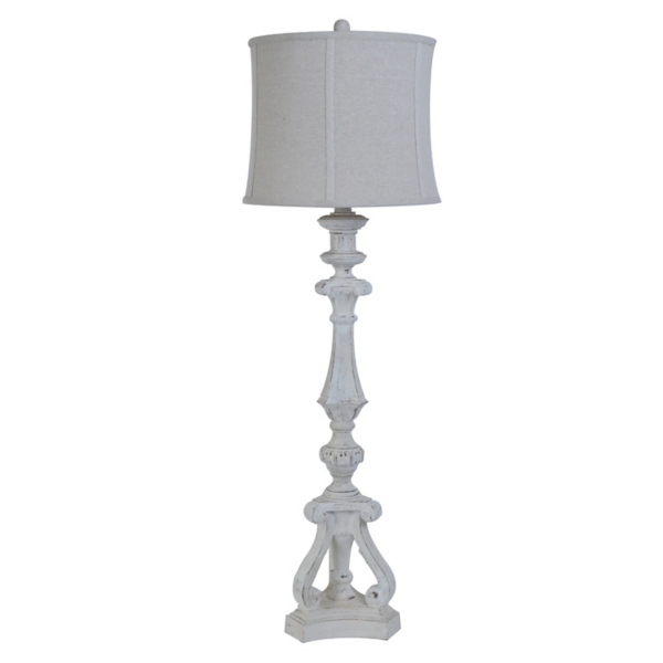 Snow White Distressed Wood Buffet Lamp Kirklands Home