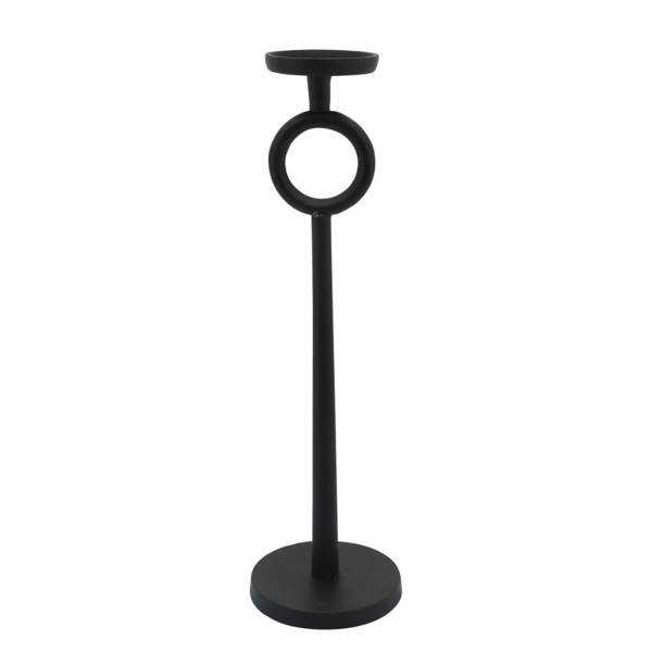 Black Open Circle Taper Candle Holder, 21 in. Kirklands Home