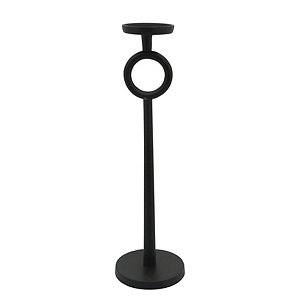 Small Black Iron Wreath Stand, 22 in.