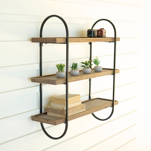 Rustic Oval Frame Floating Wall Shelves Kirklands Home