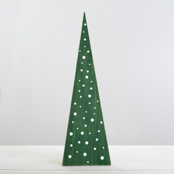 Large Green Polka Dotted Wood Tree, 36 in. Kirklands Home