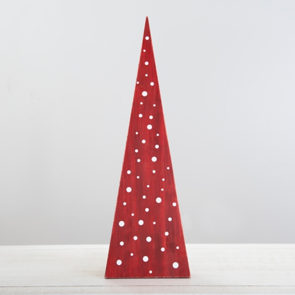 Large Red Polka Dotted Wood Tree, 36 in. Kirklands Home