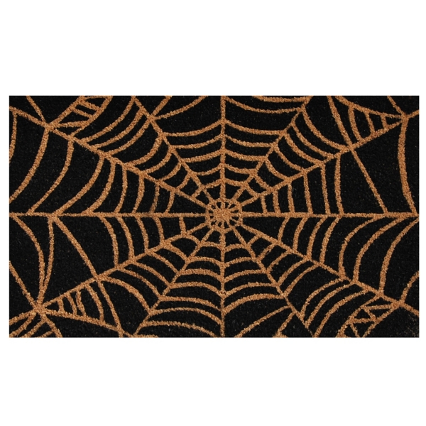 Orange Spiderweb Halloween Doormat Kirklands Home