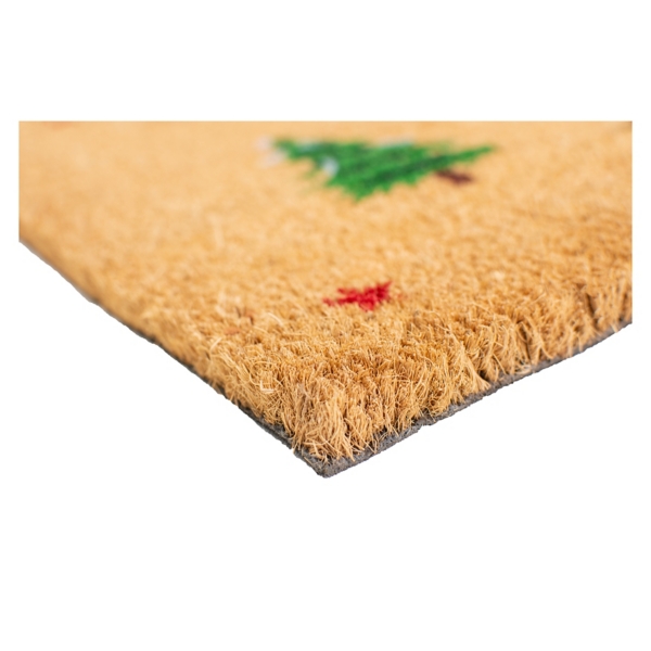 Natural Merry Bright Tree Coir Doormat, 36 in.