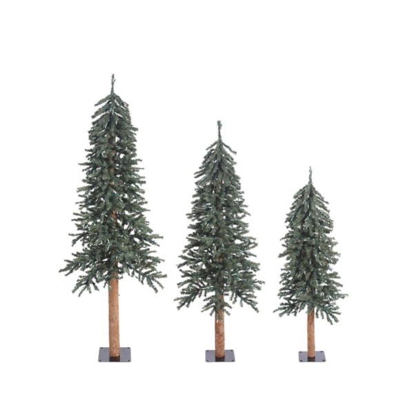Natural Bark Alpine Christmas Trees, Set of 3 | Kirklands Home