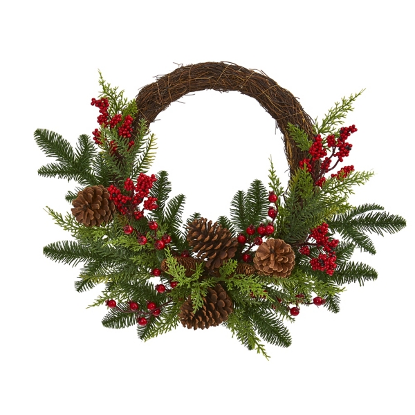 Pine and Cedar Christmas Wreath Kirklands Home