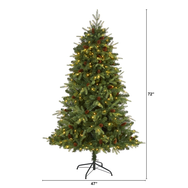 6 ft. Clear Lit Wellington Pinecone Christmas Tree