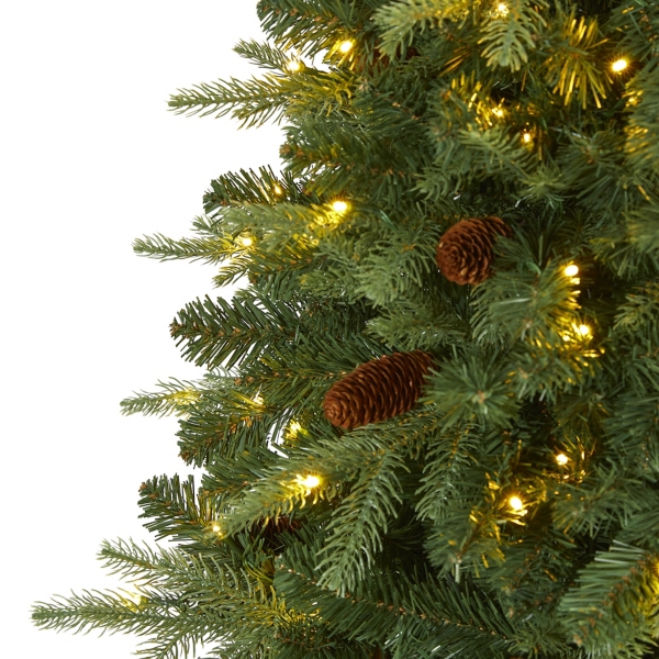 6 ft. Clear Lit Wellington Pinecone Christmas Tree