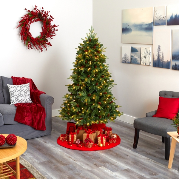 6 ft. Clear Lit Wellington Pinecone Christmas Tree