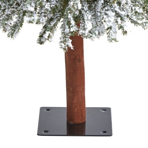 ft. Lit Flocked Grand Alpine Christmas Tree