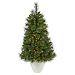 4 ft. Lit Gold Tip Pine Potted Christmas Tree