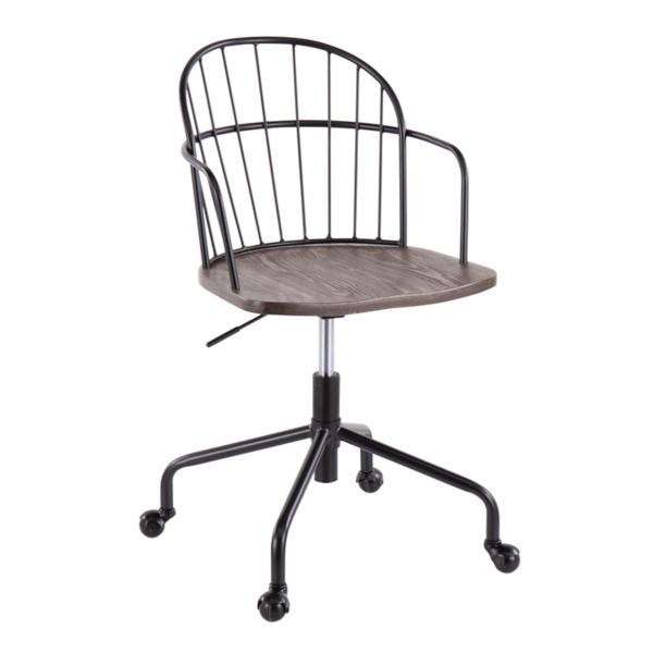 Spindle Back Wood And Metal Office Chair | Kirklands Home