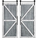 White Barn Door Galvanized Wall Plaques, Set of 2