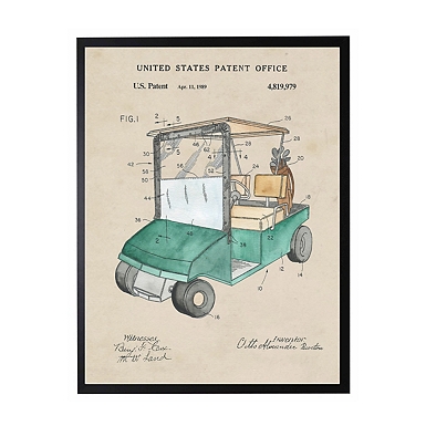 Golf Club Golfer Old Vintage Patent Drawing Print Art Print by GrandeDuc